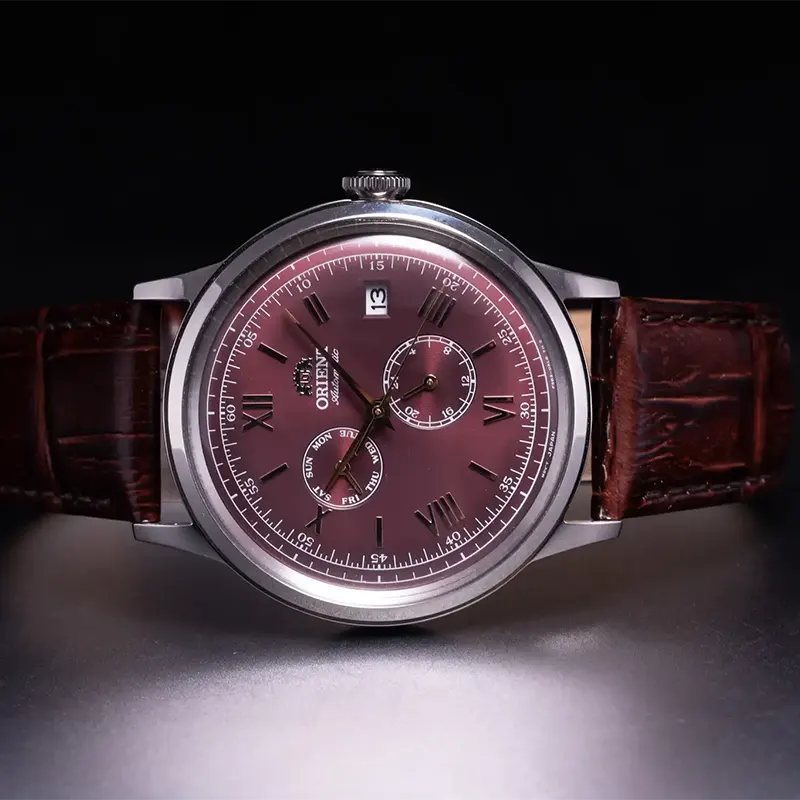 Orient Bambino Version 8 Automatic Burgundy Dial Men's Watch | RA-AK0705R